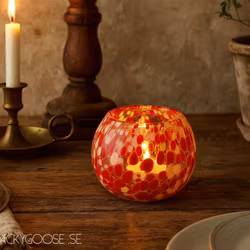 PARTY Värmeljushållare Ø10cm, Röd