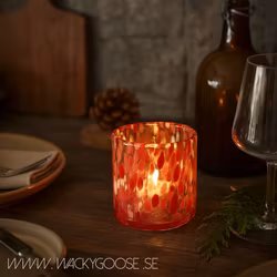 PARTY Värmeljushållare 12cm, Röd
