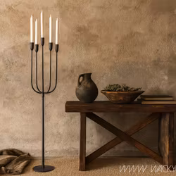 Handgjord Kandelaber, Smidesjärn, 110cm