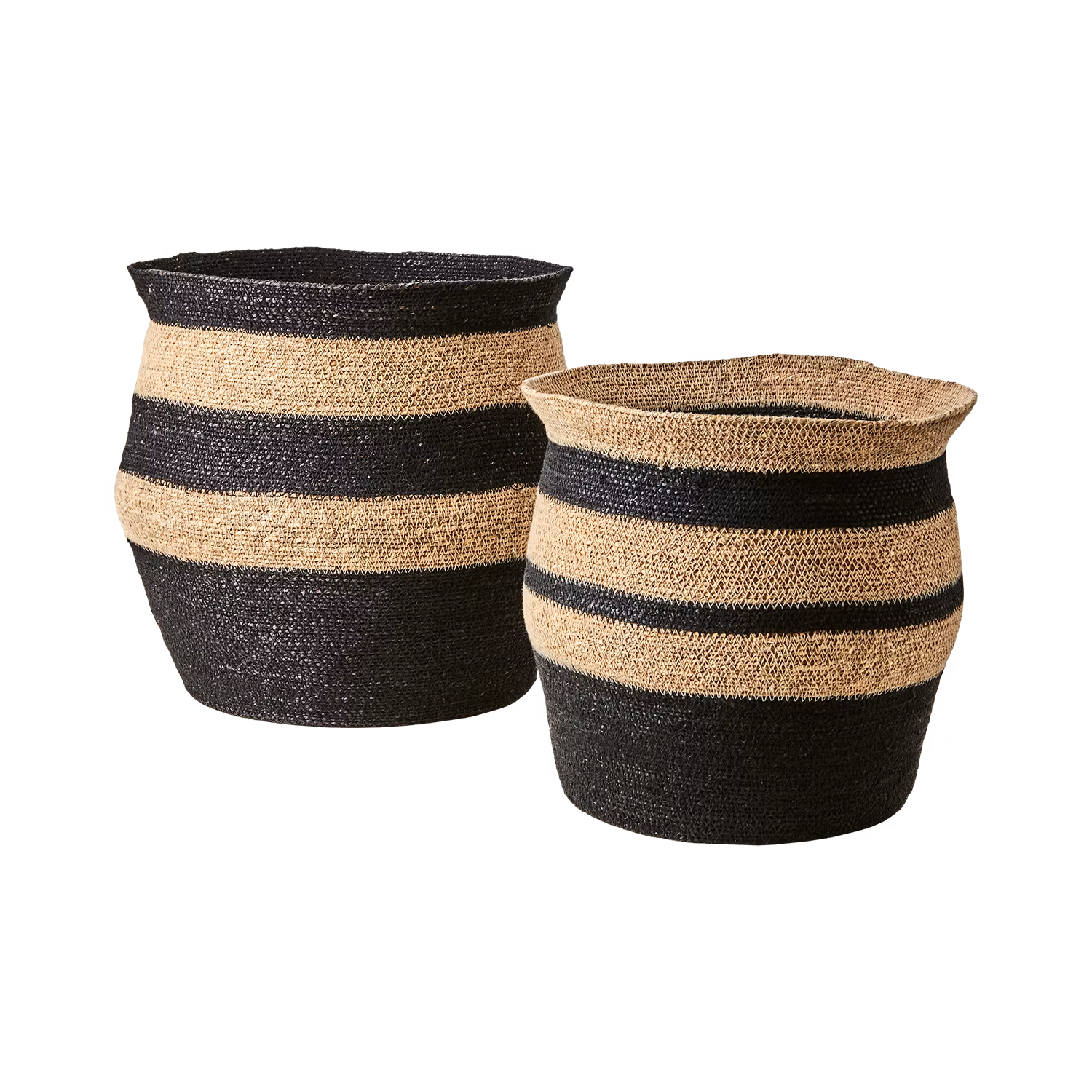 Handsydd Madiba-korg i sjögräs, Set om 2, Ø23/28cm