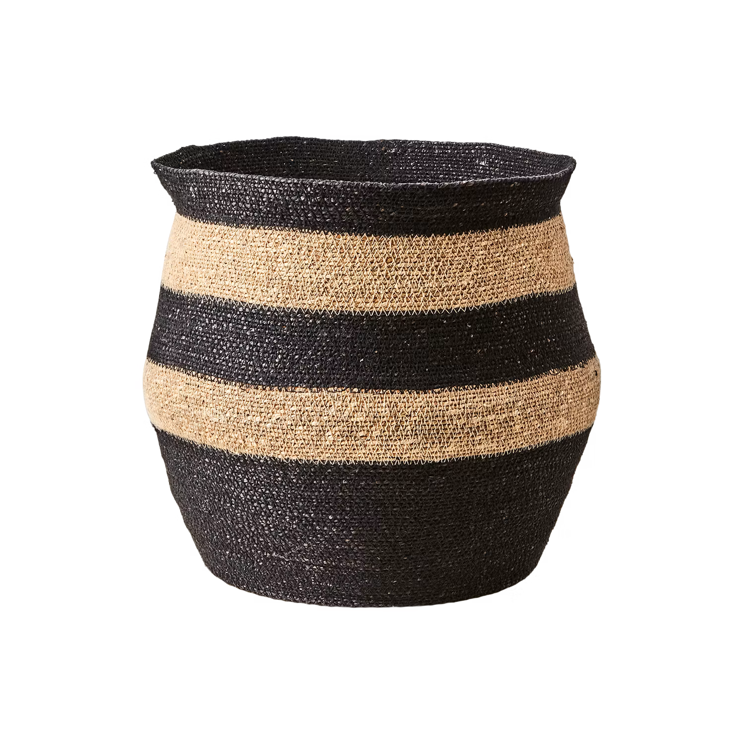 Handsydd Madiba-korg i sjögräs, Set om 2, Ø23/28cm