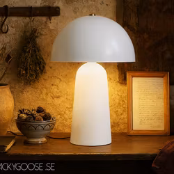 FUNGI Bordslampa, 61cm, Vit