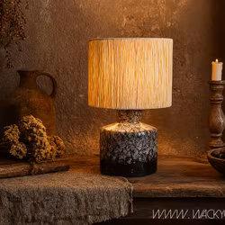 LAVA Bordslampa, Mörkbrun/flerfärgad