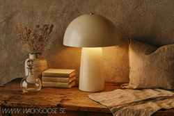 FUNGI Bordslampa, 61cm, Beige