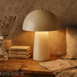 FUNGI Bordslampa, 61cm, Beige