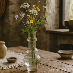 Vas i glas, 25cm, Klarglas