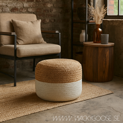 JUNI Sittpuff, Natur/elfenben