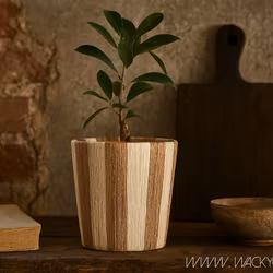 Kruka i järn och jute, Elfenben/natur