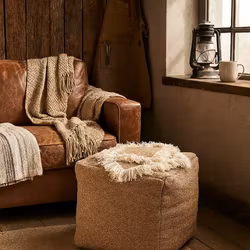 Sittpuff, Beige/elfenben