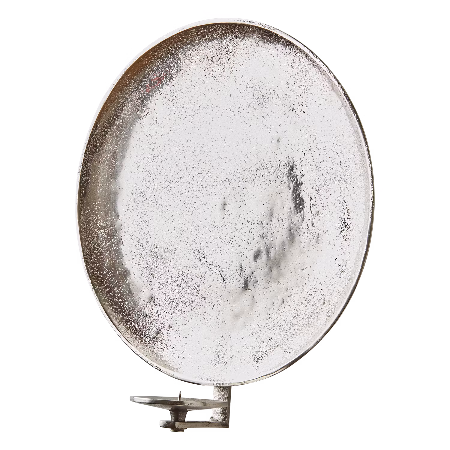 Vägghängd ljusstake i metall, Blockljus & Kronljus, Ø35cm, Nickel