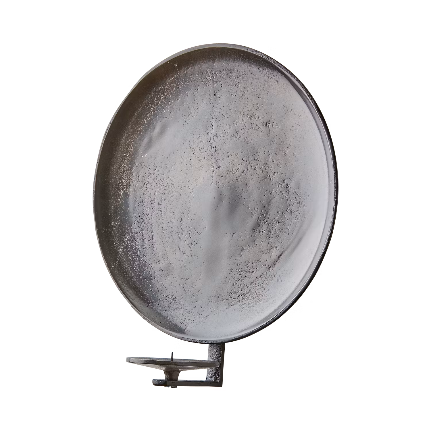 Vägghängd ljusstake i metall, Blockljus & Kronljus, Ø30cm, Mörkbrun