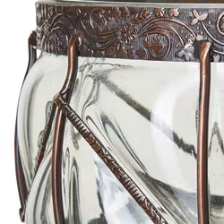 Vas i klarglas och metall, Ø21cm