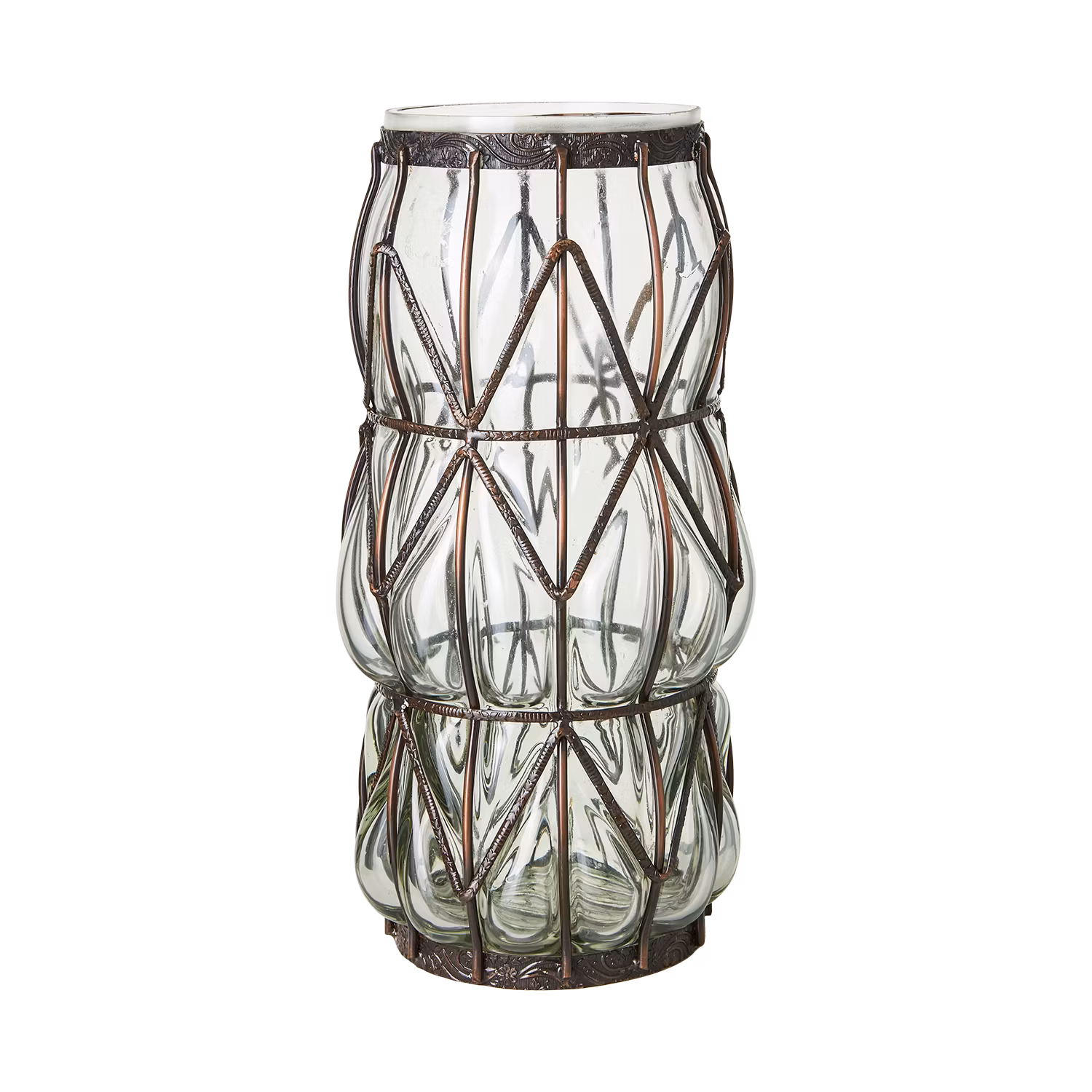 Vas i glas och metall, 34cm