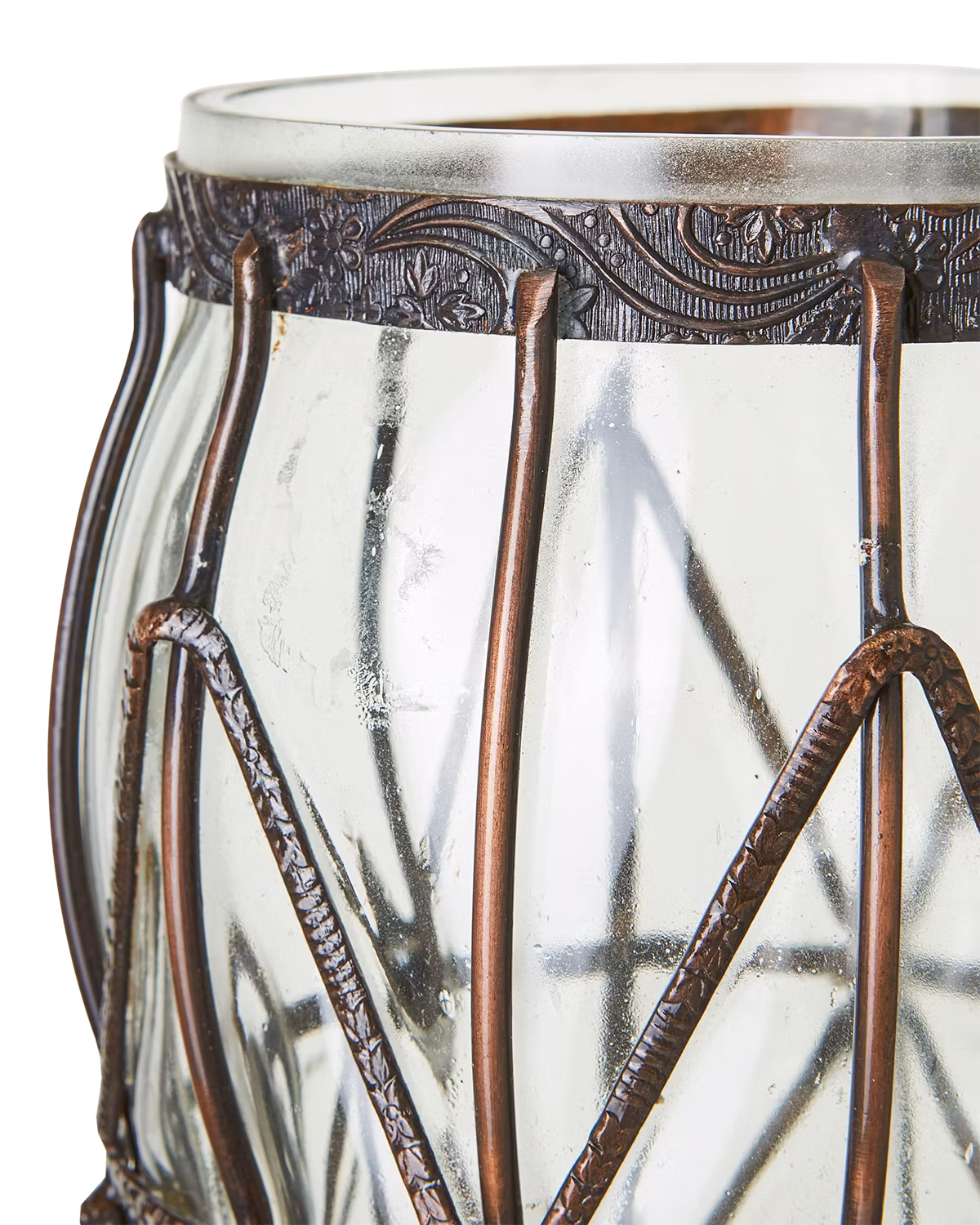 Vas i glas och metall, 34cm