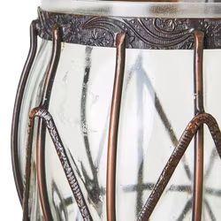 Vas i klarglas och metall, 34cm