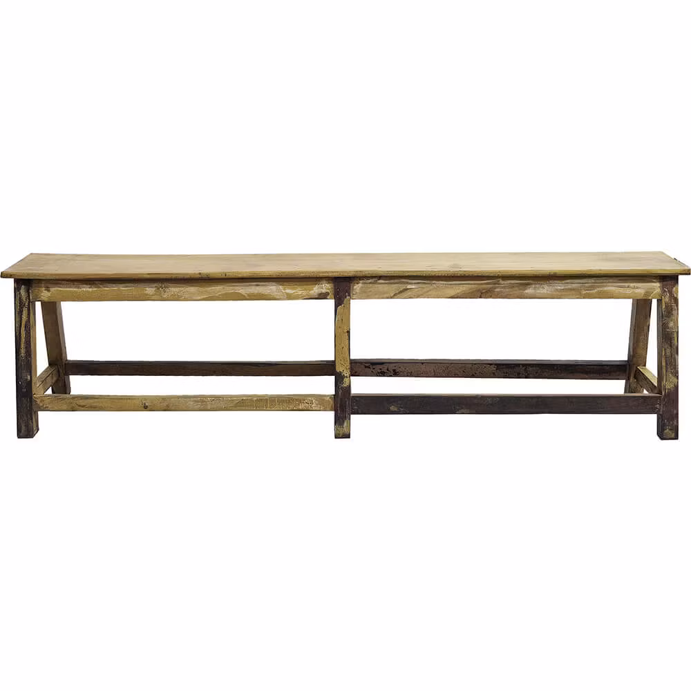 Långbänk av återbrukat material, 180cm, Handgjord