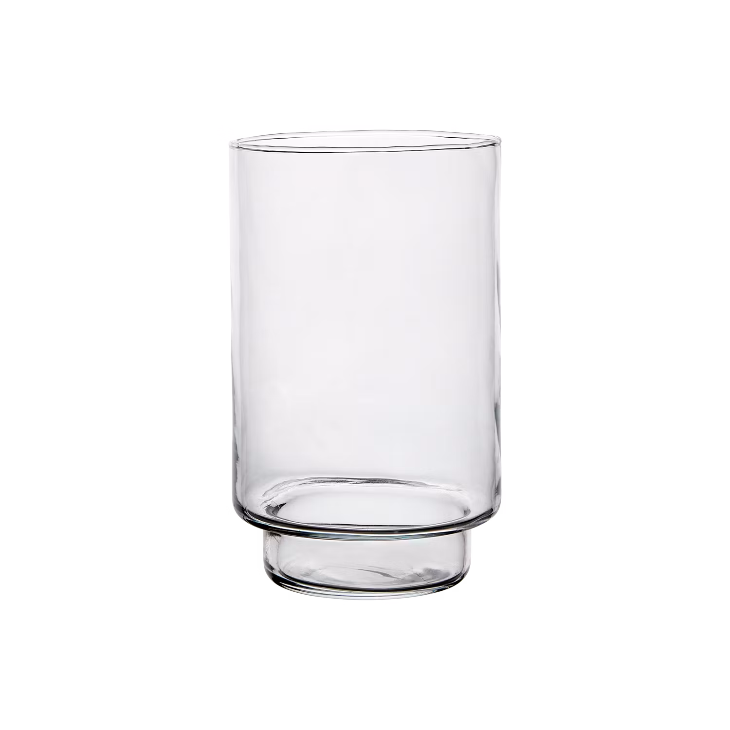 Munblåst värmeljushållare i klarglas, Ø12,5x21cm