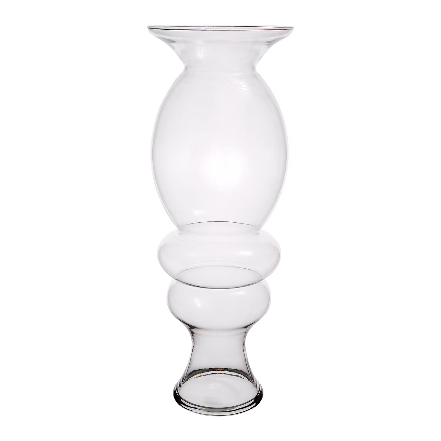 Munblåst vas i lekfull design, 50cm