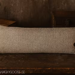 Kuddfodral gjord av garn av återvunna PET-flaskor, Grå/Flerfärgad, 110x40cm