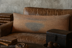 Kuddfodral i bomull, Röd/Flerfärgad, 110x40cm