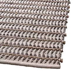 Matta i bomull & jute, Grå/Elfenben/ Natur, 240x80cm