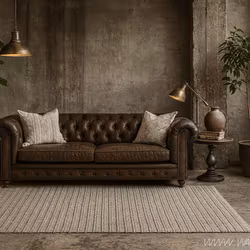 Matta i bomull & jute, Grå/Elfenben/ Natur, 240x170cm
