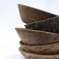 Handgord, vintage träskål, Ø45cm