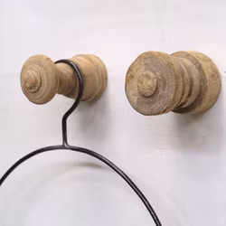 Unik Vintage krok/Knopp i trä