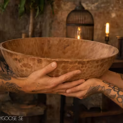 Handgord, vintage träskål, Ø45cm