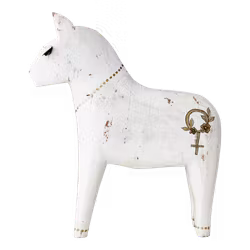 Handgjord trähäst i mangoträ, 30cm