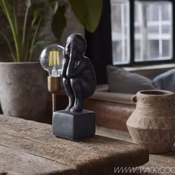 Dekorativ staty, 14cm, Svart