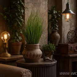 Vacker urna/kruka i terrakotta, Ø20cm