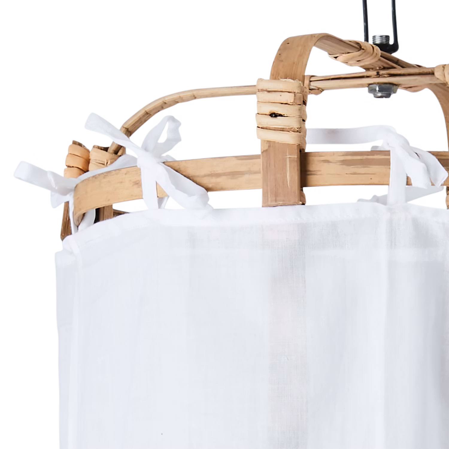 Tyg till Lampstomme, Ø31cm, Vit