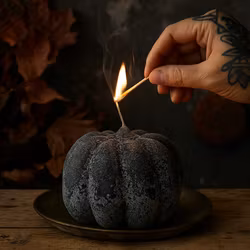 Handgjort Figurljus, Pumpa, Grå