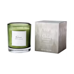 Doftljus med två vekar, ~45 h, Suede & Evergeen