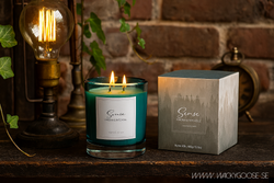 Doftljus med två vekar, ~45 h, Verbena & patchouli