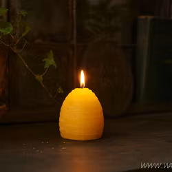 Handgjort ljus, Ägg med virvlar, Gul