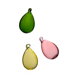 Handgjorda små dekorationsägg i glas