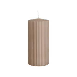 Vågigt blockljus, 15cm, Beige