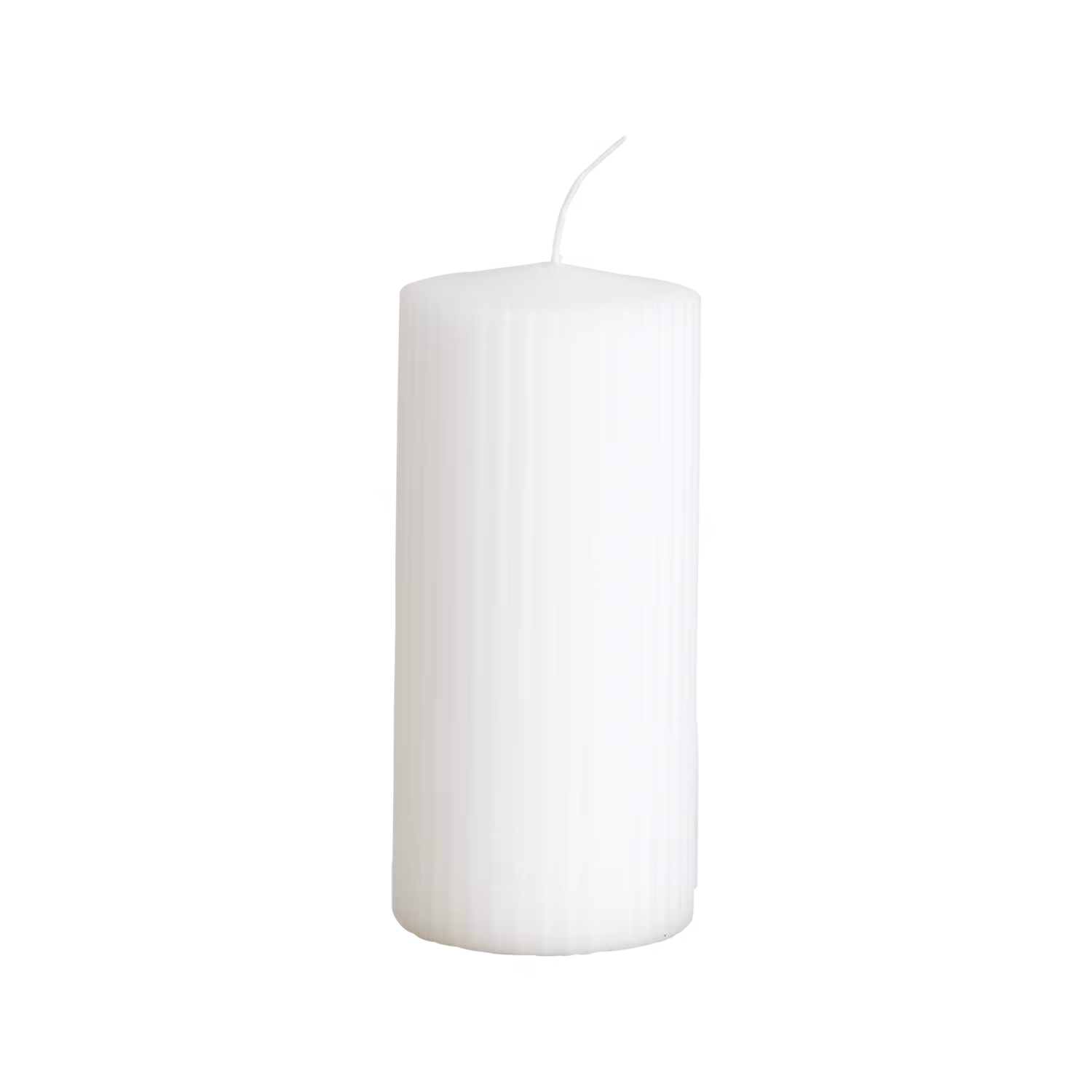 Vågigt blockljus, 15cm, Vit