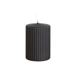 Vågigt blockljus, 10cm, Kolgrå