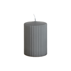 Vågigt blockljus, 10cm, Grafitgrå