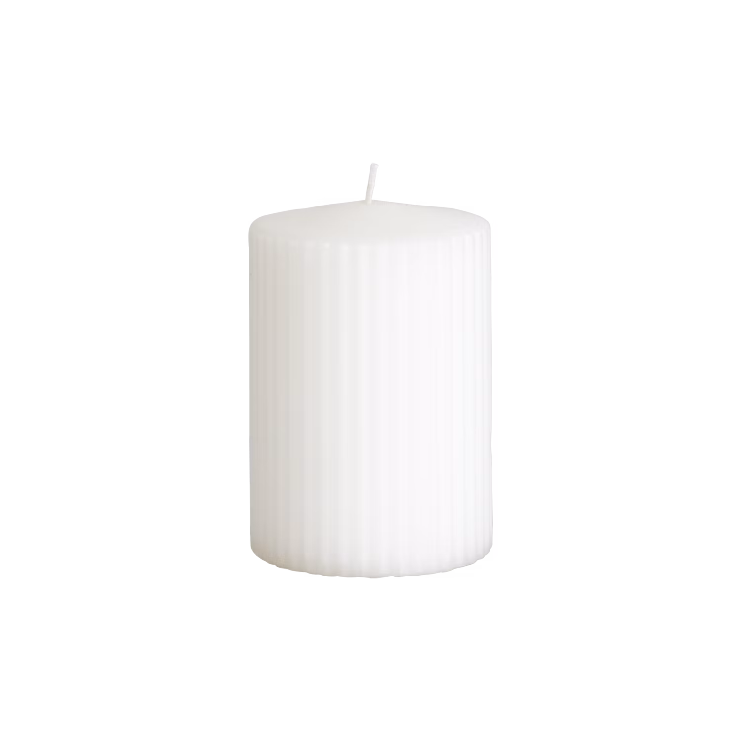 Vågigt blockljus, 10cm, Vit