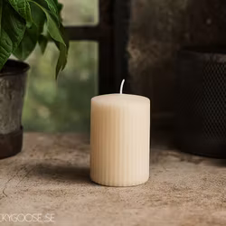 Vågigt blockljus, 10cm, Äggskal