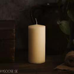 Vågigt blockljus, 15cm, Äggskal