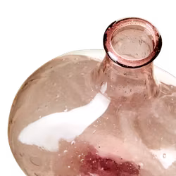 Munblåst vas av återbrukat glas, Rosa