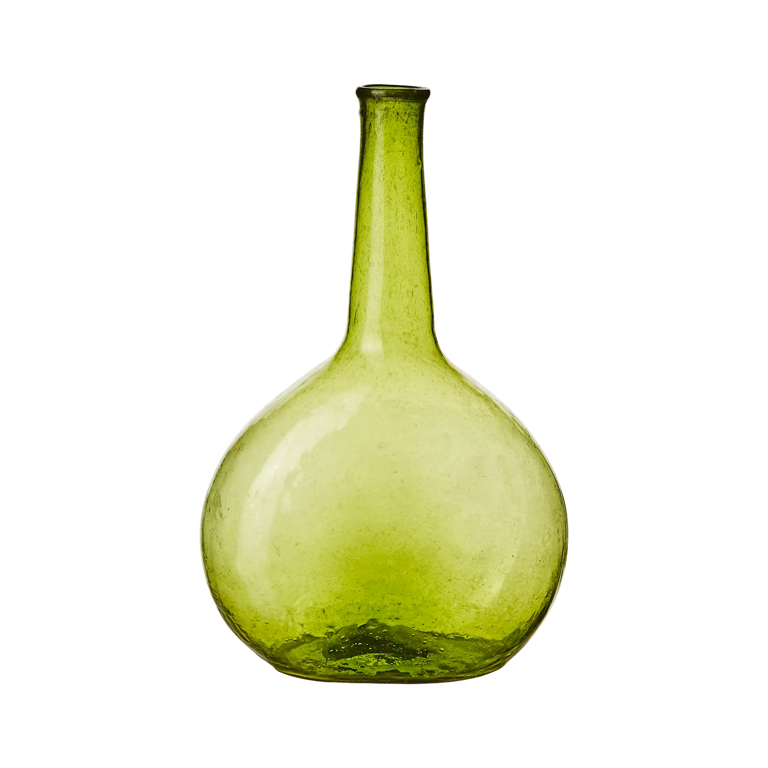 Munblåst vas av återbrukat glas, Grön