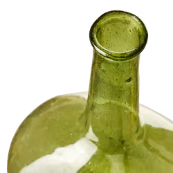 Munblåst vas av återbrukat glas, Grön