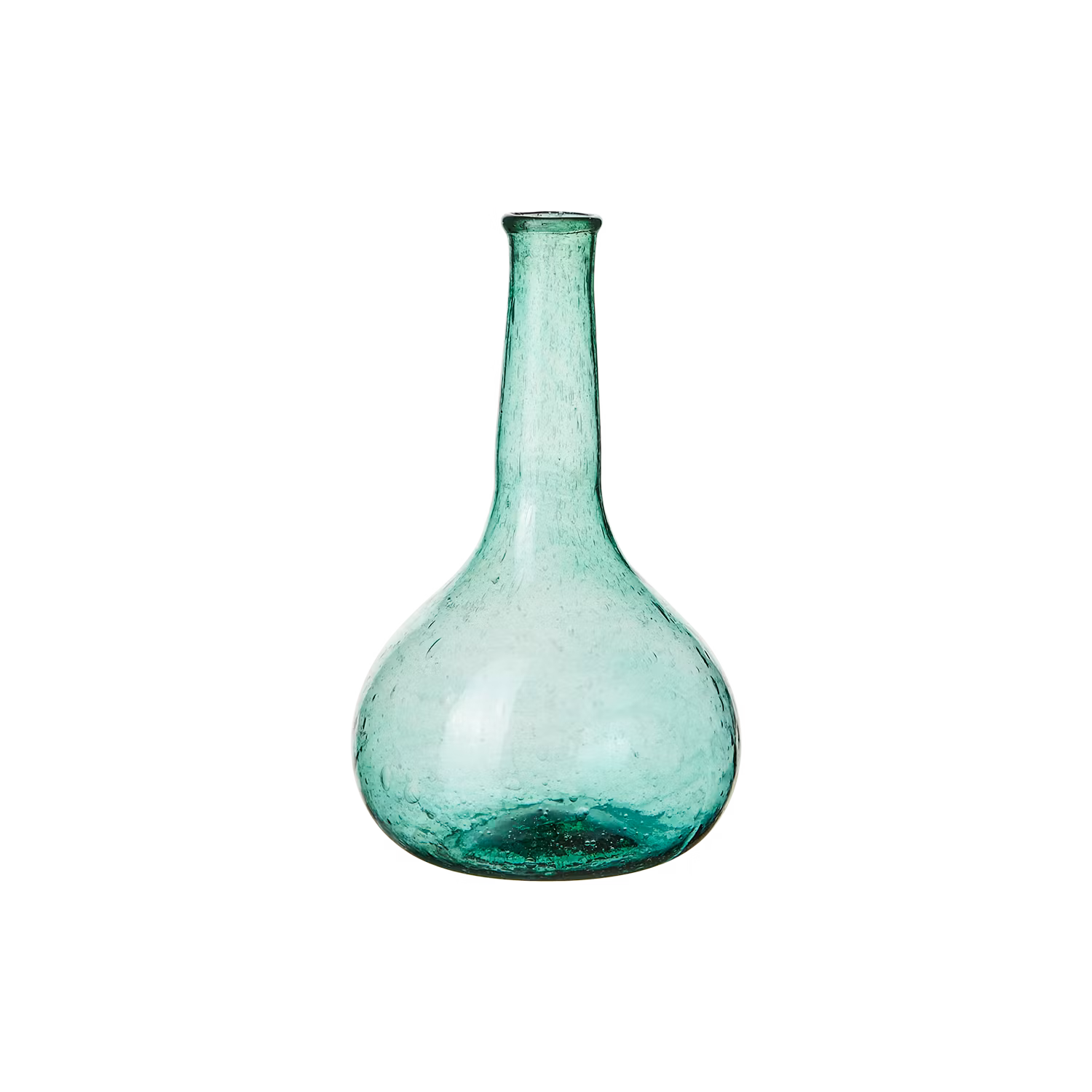 Munblåst vas av återbrukat glas, Mintgrön