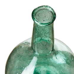 Munblåst vas av återbrukat glas, Mintgrön